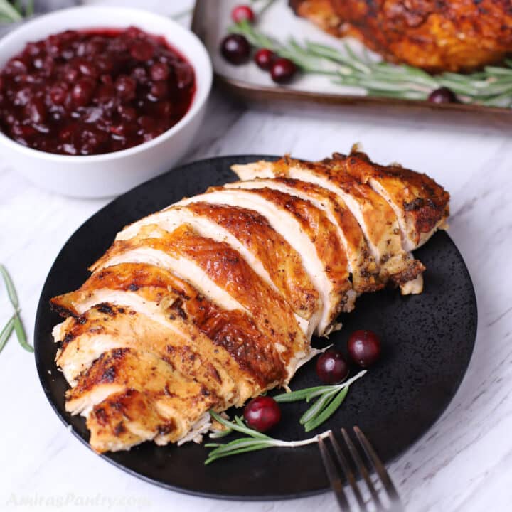 Easy Air Fryer Turkey Breast Recipe {Juicy With Crispy Skin} Amira's