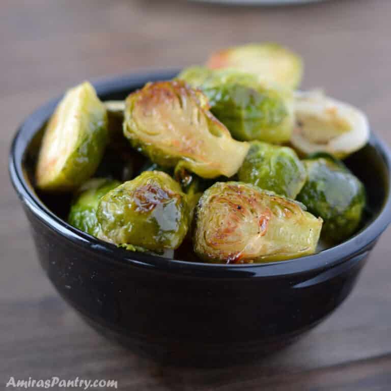 Crispy Roasted Brussel Sprouts Appetizer - Amira's Pantry