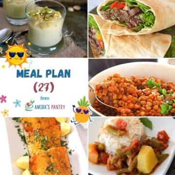 A collage of recipes from the 27th meal plan.
