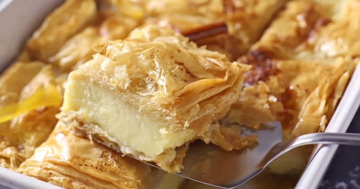 Galaktoboureko Recipe (Greek Custard Pie) - Amira&amp;#39;s Pantry