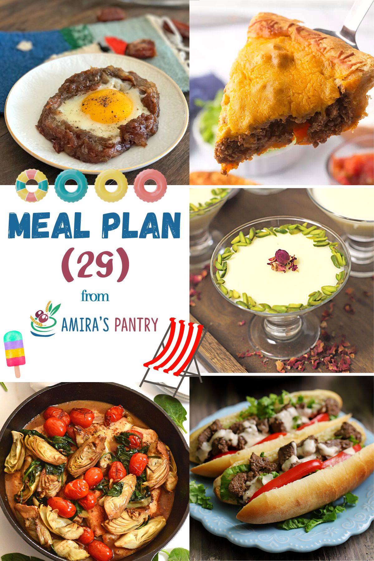 A collage of recipes from the 29th meal plan.