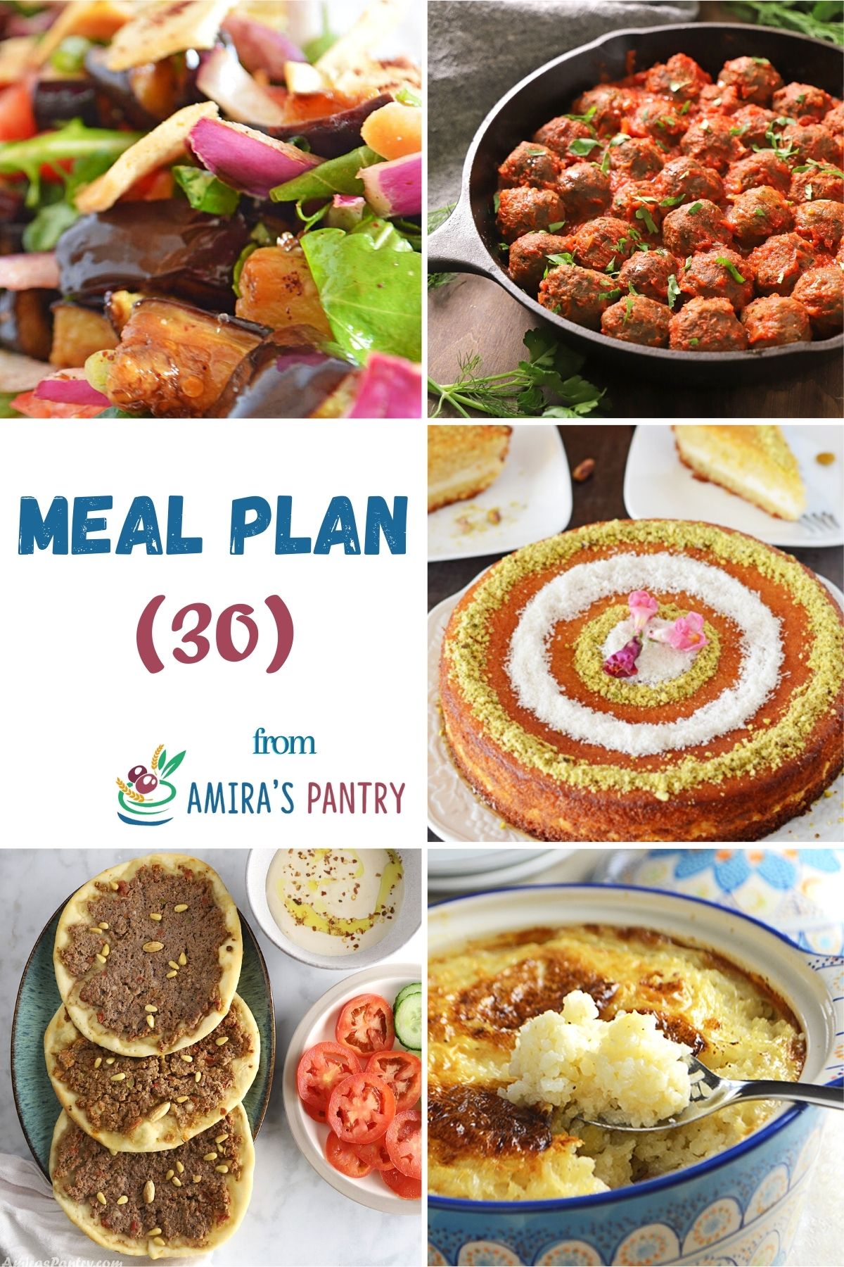 A collahe of images from this week's meal plan.