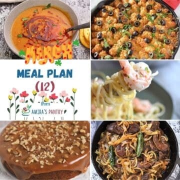 An image for this week's meal plan with text overlay.