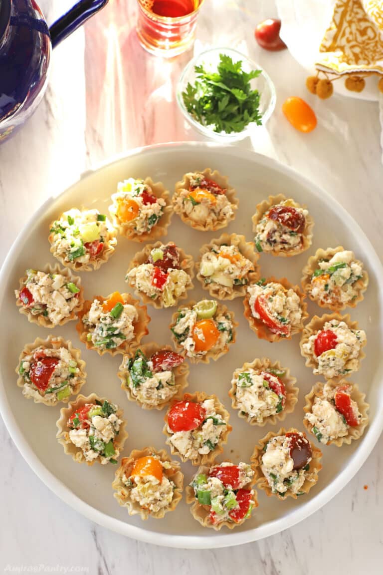 Vegetarian Phyllo Cup Appetizers {No Bake} Amira's Pantry