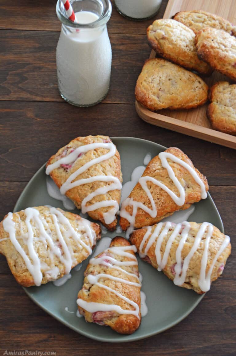 Rhubarb Scones Easy Foolproof Recipe Amira S Pantry   Rhubarb Scones Recipe I 768x1155 