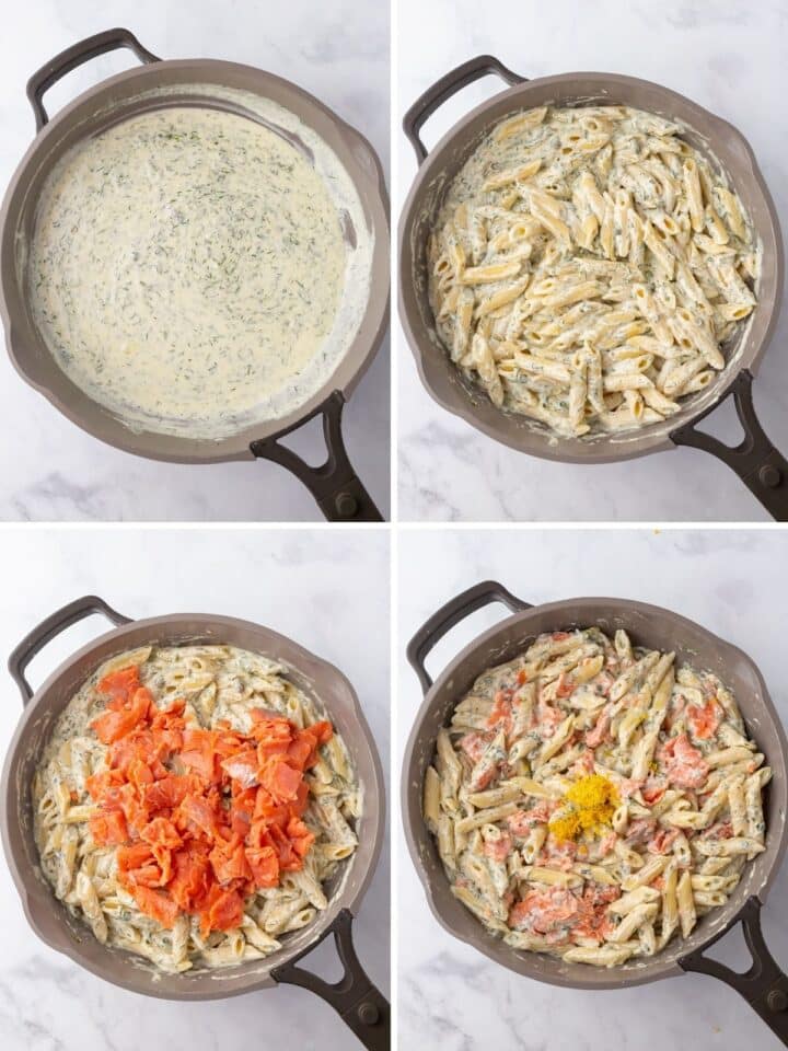 Creamy Smoked Salmon Pasta (15 minute recipe) - Amira's Pantry