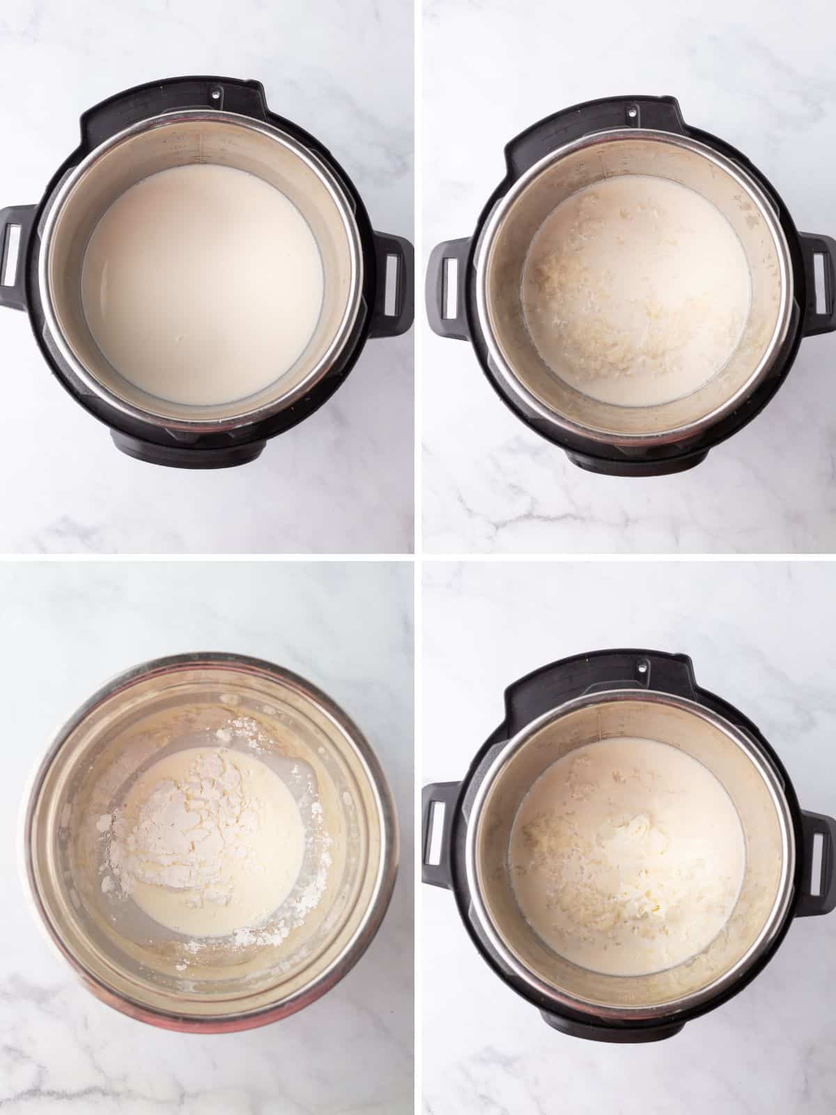 A collage of 4 images showing how to make this recipe.