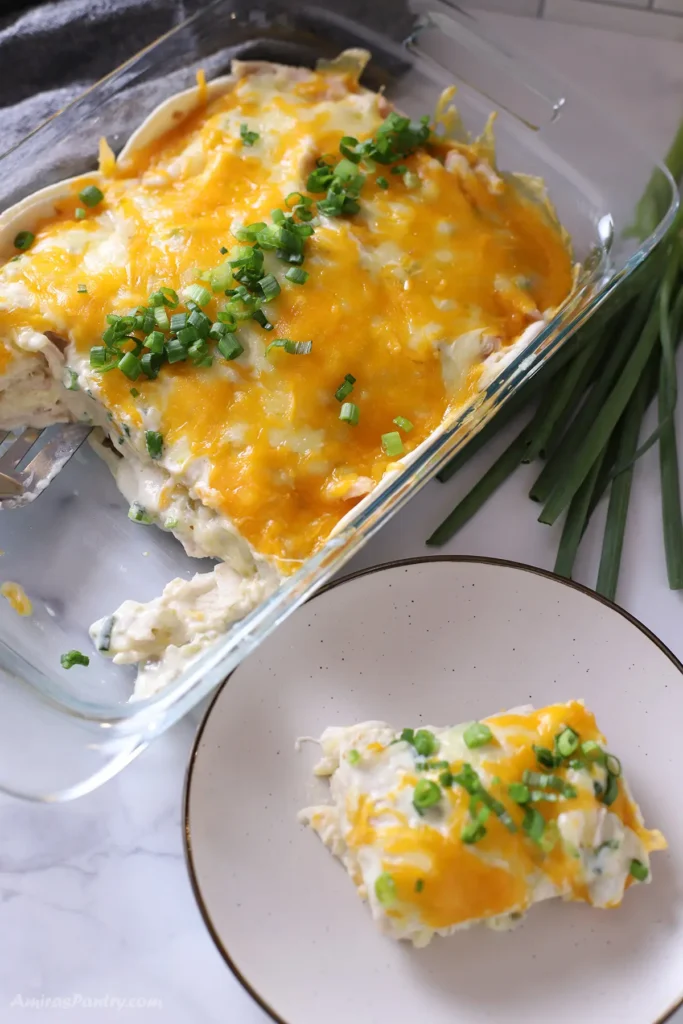 A bird's eye image of the casserole.