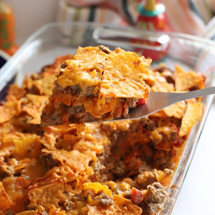 Doritos Casserole (With Ground Beef) - Amira's Pantry