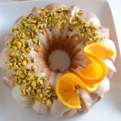 Orange Bundt Cake with Saffron - Amira's Pantry