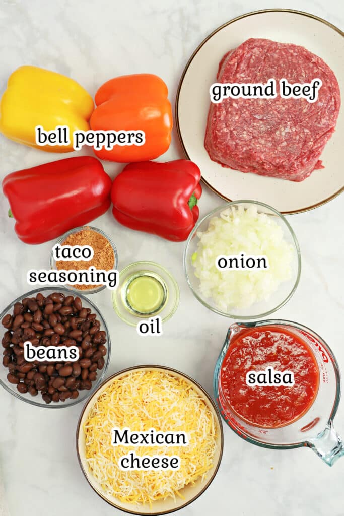 Taco Stuffed Peppers Recipe (Easy, Low Carb) - Amira's Pantry