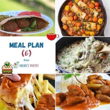 A collage of imges from this week's meal plan.