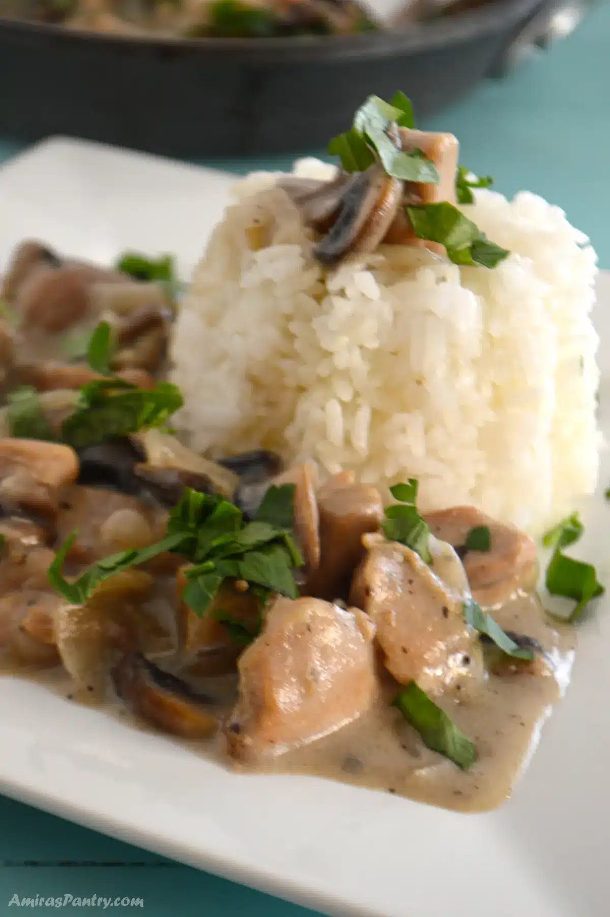 Easy Mushroom Chicken (One Skillet Recipe) - Amira's Pantry