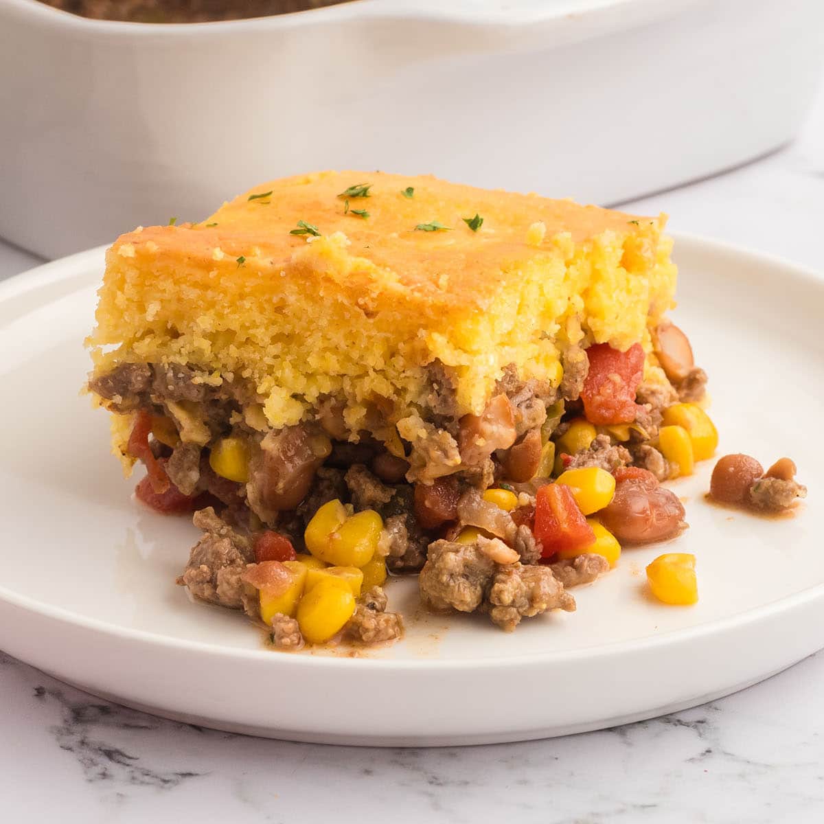 Cowboy Cornbread Casserole (Easy Ground Beef Dinner) - Amira's Pantry