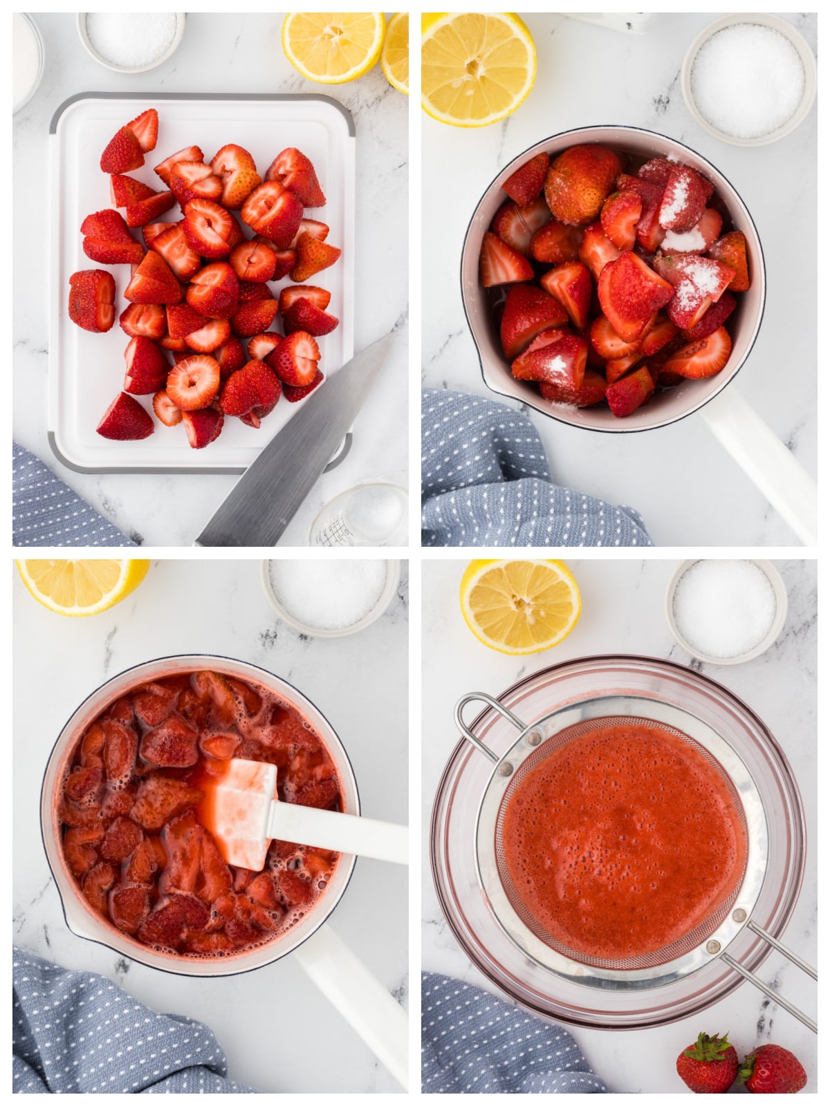 A collage of images showing how to make the recipe.