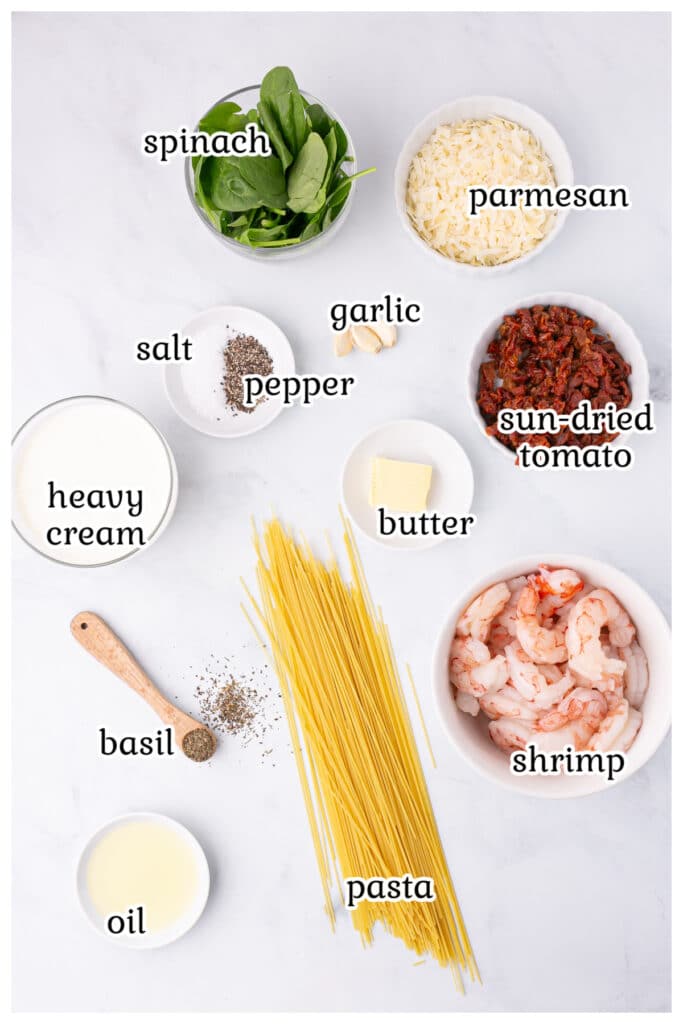 Creamy Garlic Tuscan Shrimp Pasta Recipe - Amira's Pantry