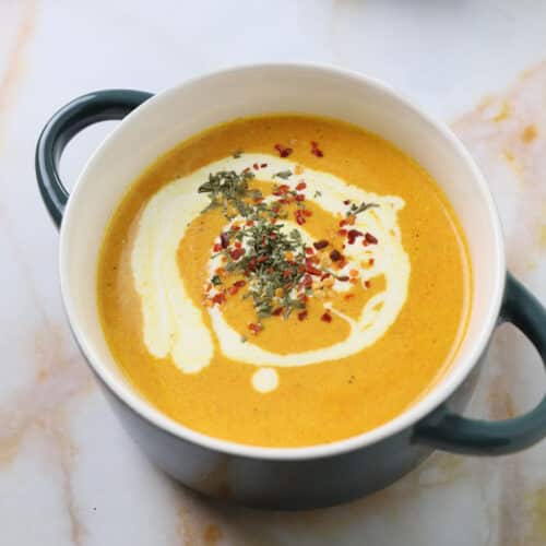 Everyday Carrot Lentil Soup by Flora & Vino that's the perfect 1