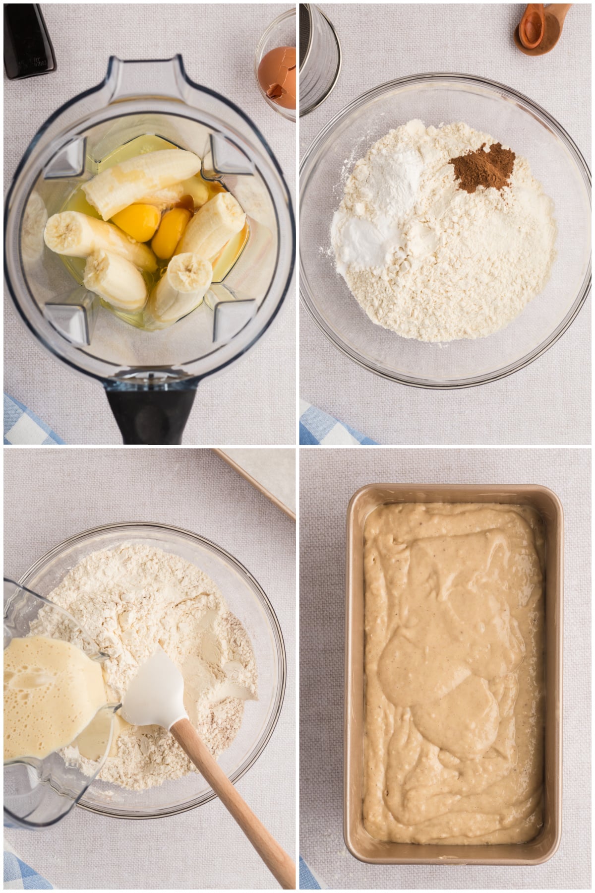 A collage of images with instructions to make the recipe.