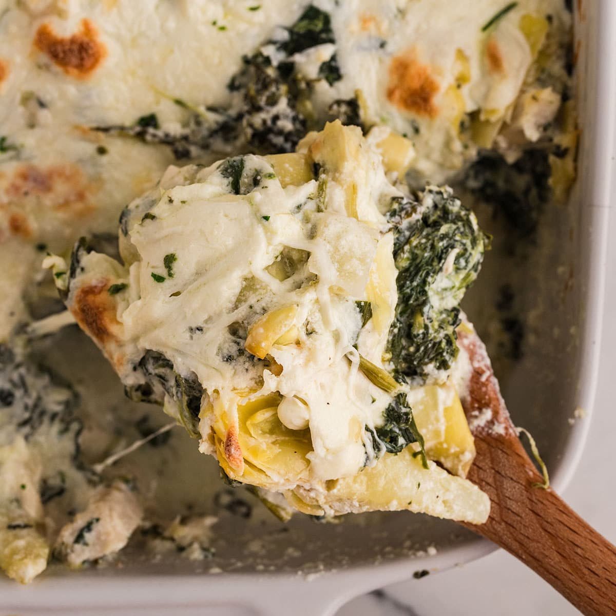 Creamy Chicken Spinach Artichoke Casserole Recipe - Amira's Pantry