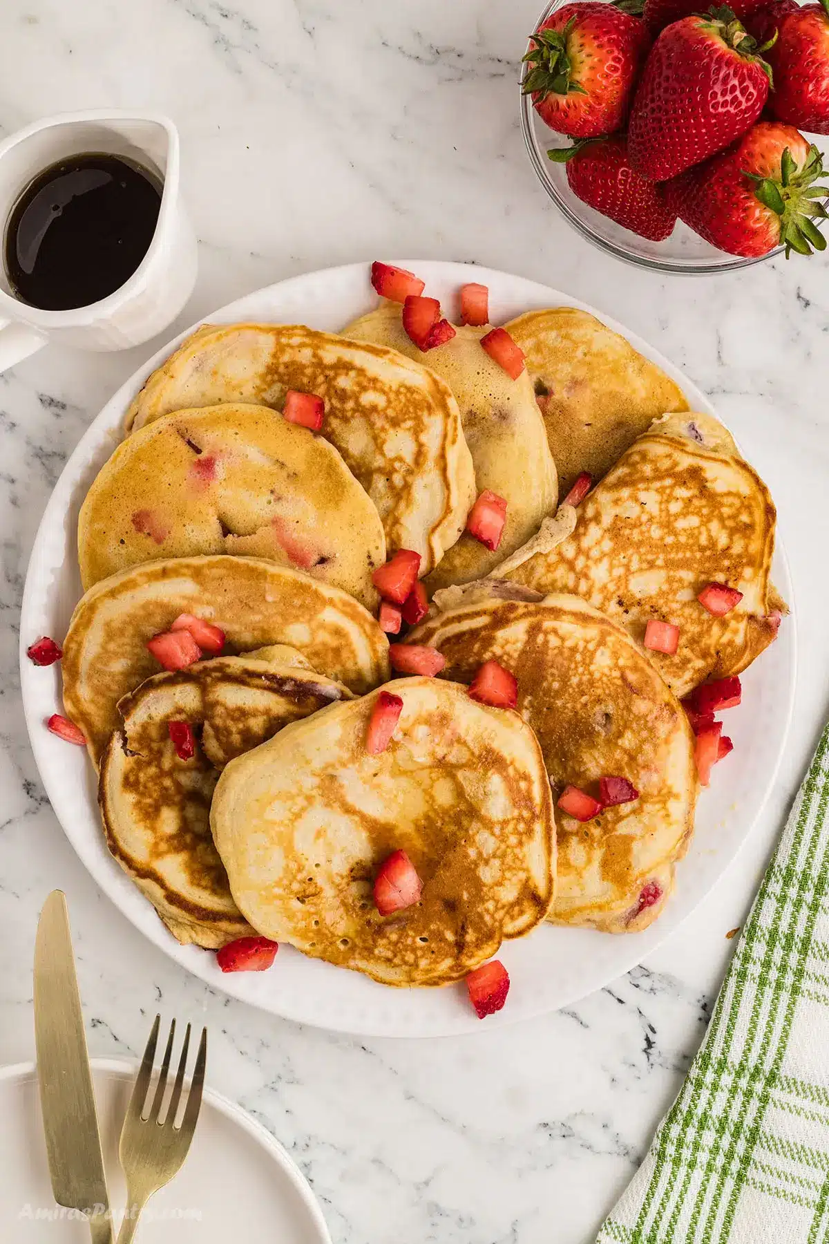 Strawberry Pancakes Recipe Fresh Easy And Fluffy Amira s Pantry