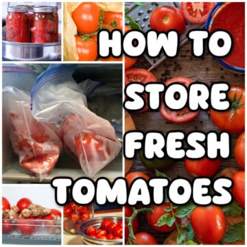 A collage of tomato images with text overlay.