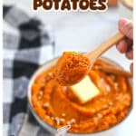 A pin for the whipped sweet potatoes recipe.
