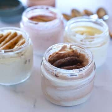 Viral Japanese cheesecake in glass jars.